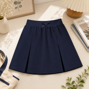 Girls Pull-On Pleated School Skirt